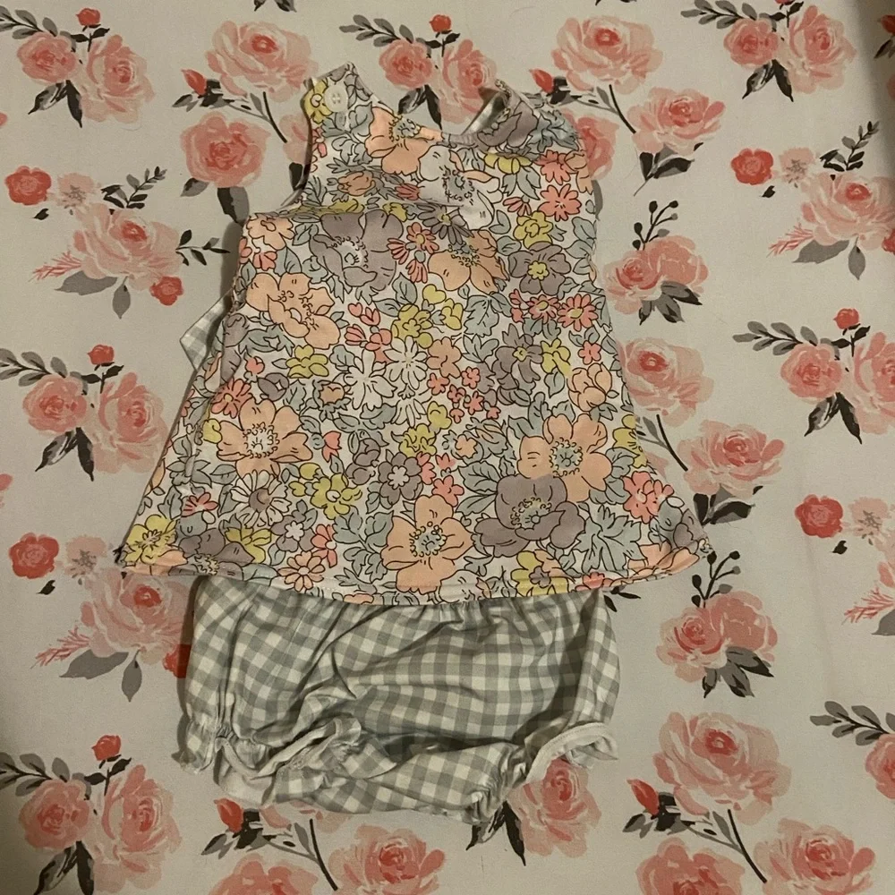 Floral Diaper Cover Set with Pastel Blooms